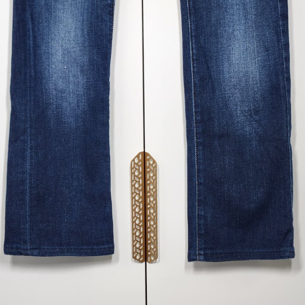 7 For All Mankind Straight Leg Dark Blue Wash Jeans Women's Size 29 - Picture 4 of 7